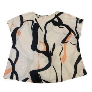 Shein Curve Abstract Print Blouse T-shirt - 1XL